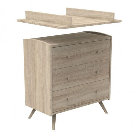 Commode 3 tiroirs SAUTHON Access Chêne doré