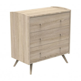 Commode 3 tiroirs SAUTHON Access Chêne doré