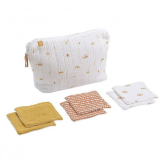 Trousse toilette + carrés éponge SAUTHON Sunlight