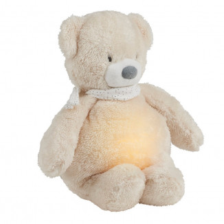 Veilleuse Ours en peluche Sleepy NATTOU Beige