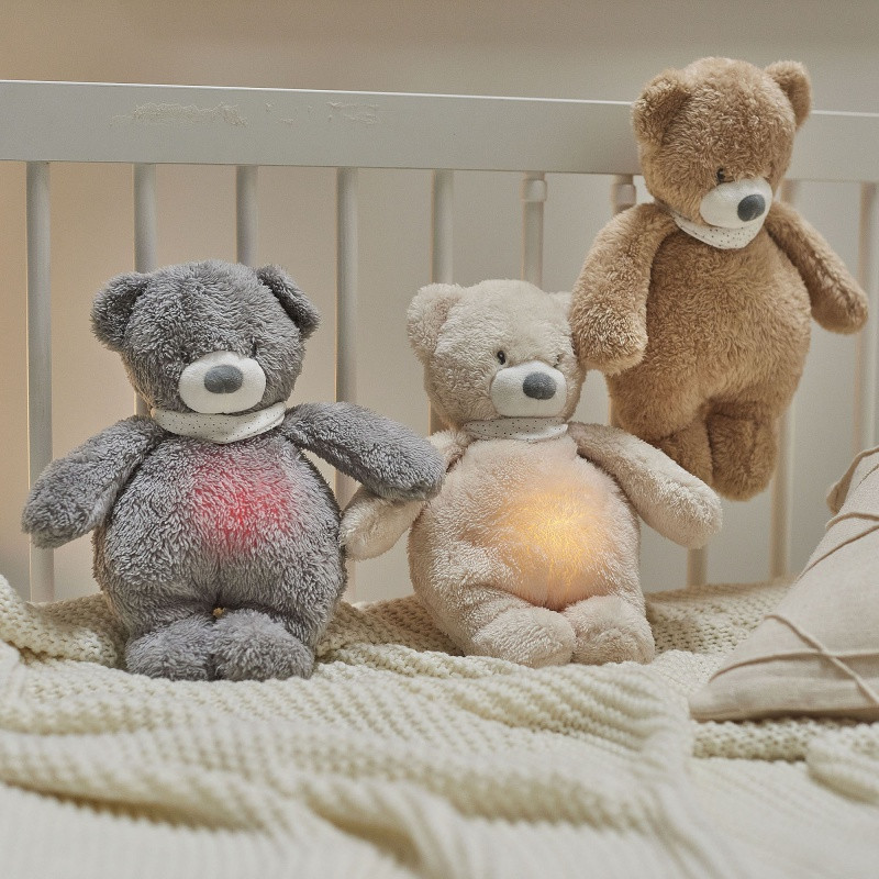 Veilleuse Ours en peluche Sleepy NATTOU Beige