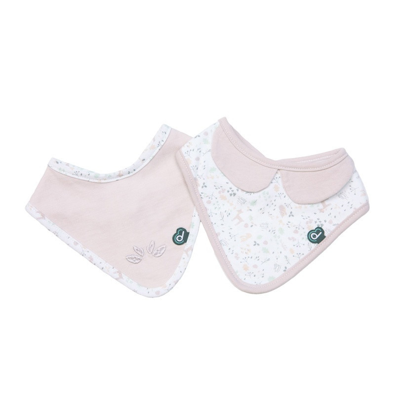 Lot de 2 bavoirs bandana DOMIVA Lilas