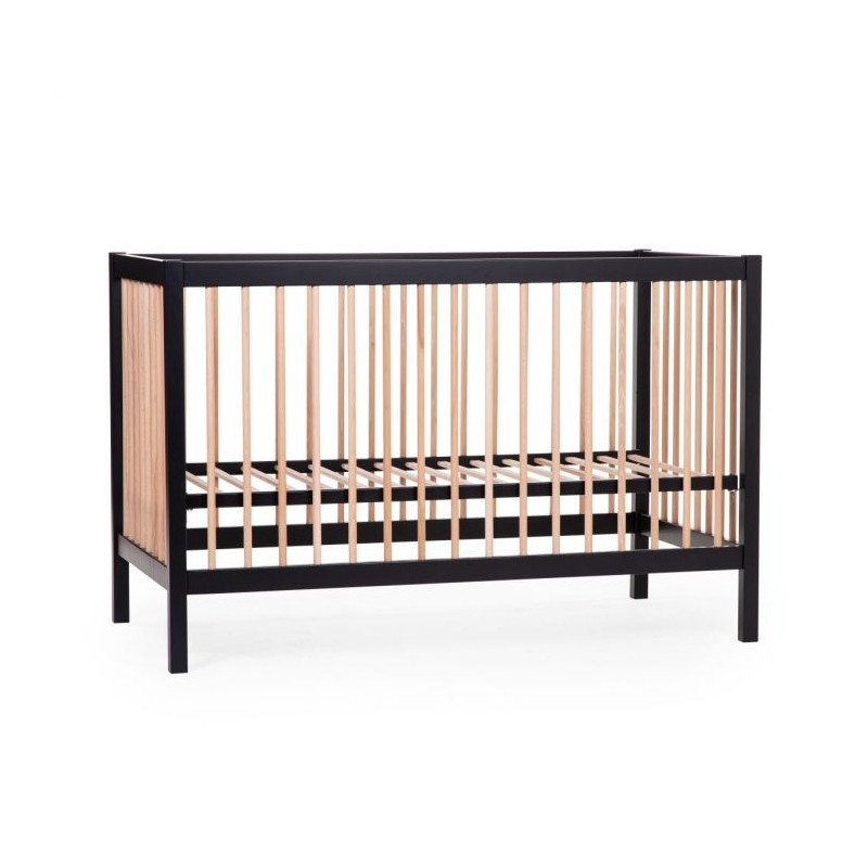Lit 60x120 Cot97 CHILDHOME Noir/Naturel