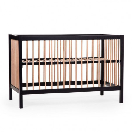 Lit 60x120 Cot97 CHILDHOME Noir/Naturel
