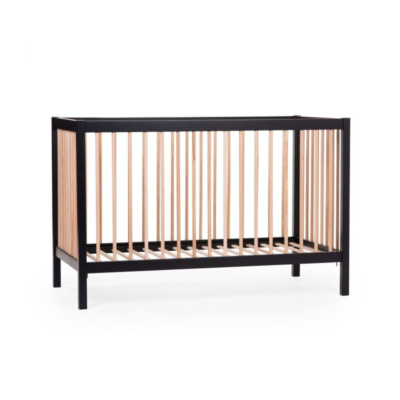 Lit 60x120 Cot97 CHILDHOME Noir/Naturel
