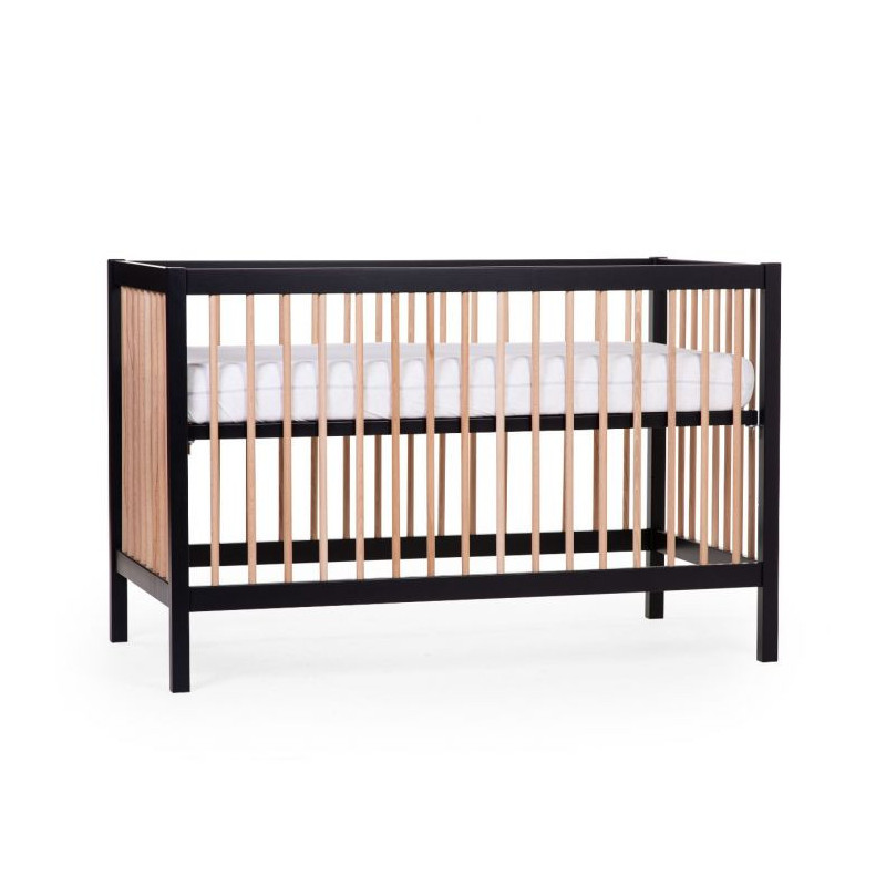 Lit 60x120 Cot97 CHILDHOME Noir/Naturel