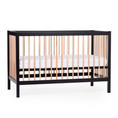 Lit 60x120 Cot97 CHILDHOME Noir/Naturel