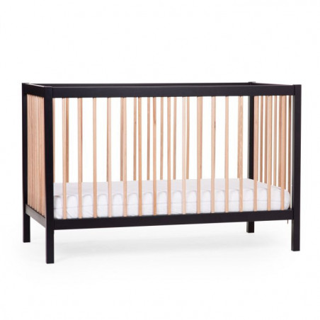 Lit 60x120 Cot97 CHILDHOME Noir/Naturel