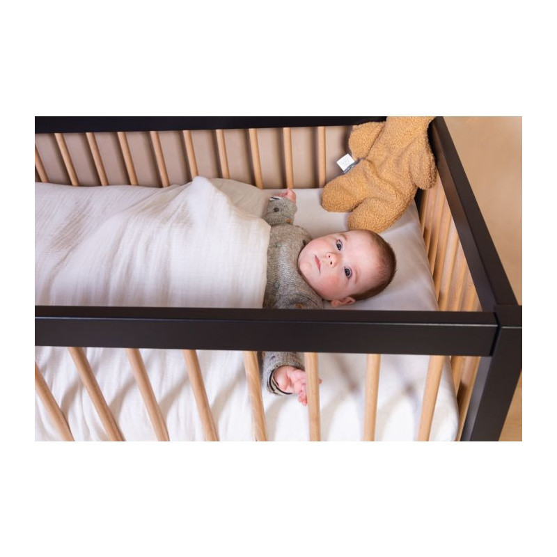 Lit 60x120 Cot97 CHILDHOME Noir/Naturel