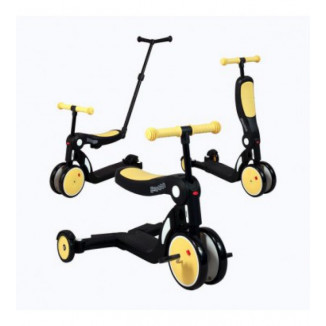 Draisienne 5 en 1 avec barre de poussée Scootizz LOOPING Yellow