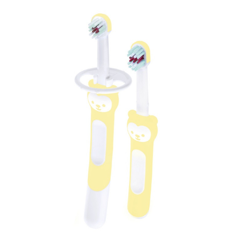 Kit d'apprentissage avec 2 brosses à dents MAM Coloris assortis