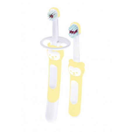 Kit d'apprentissage avec 2 brosses à dents MAM Coloris assortis