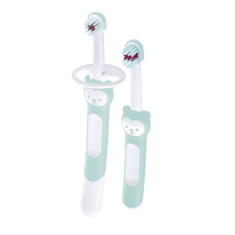 Kit d'apprentissage avec 2 brosses à dents MAM Coloris assortis