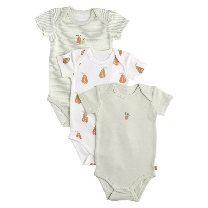 Lot de 3 bodies à manches courtes 3mois SAUTHON Botanica