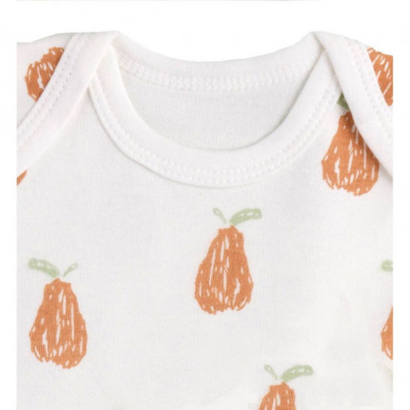 Lot de 3 bodies à manches courtes 6mois SAUTHON Botanica