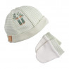 Bonnet + moufles Naissance vert SAUTHON Botanica