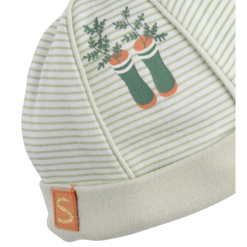 Bonnet + moufles Naissance vert SAUTHON Botanica
