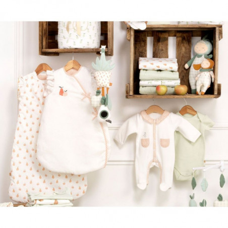 Gigoteuse ouatinée 0/6m à volants SAUTHON Botanica