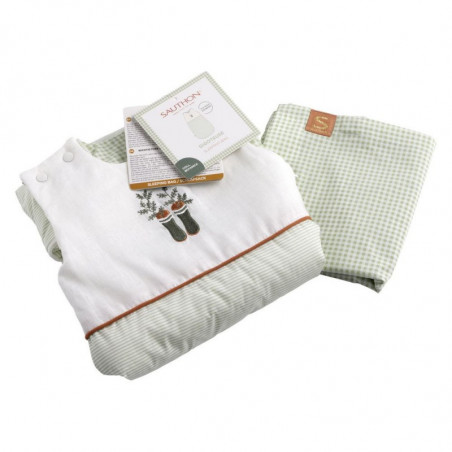 Gigoteuse ouatinée 0/6m à rayures SAUTHON Botanica