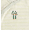 Pyjama naissance à rayure vertes SAUTHON Botanica