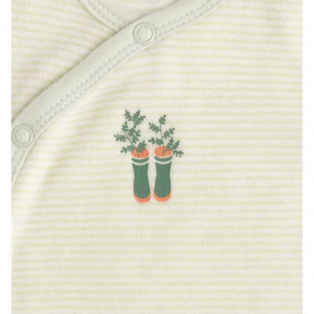 Pyjama 3mois à rayure vertes SAUTHON Botanica