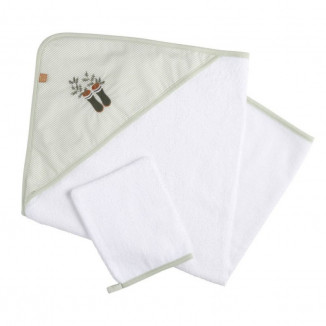 Sortie de bain et gant SAUTHON Botanica