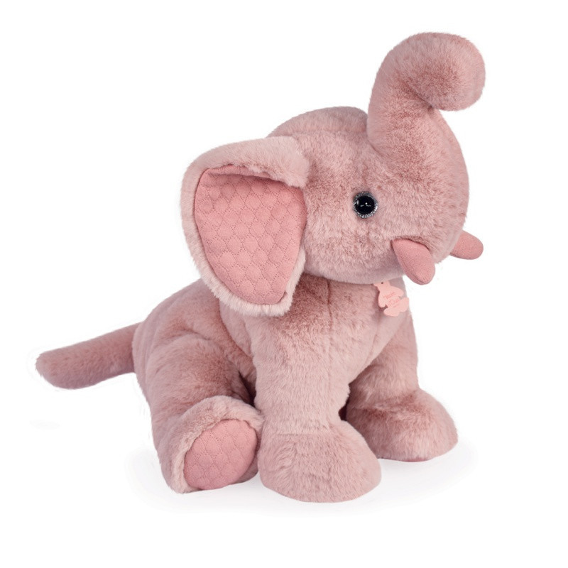 Peluche éléphant 45cm Preppy chic HISTOIRE D'OURS Rose