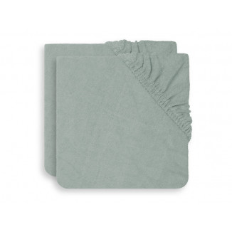 Lot de 2 housses de matelas à langer JOLLEIN Ash green