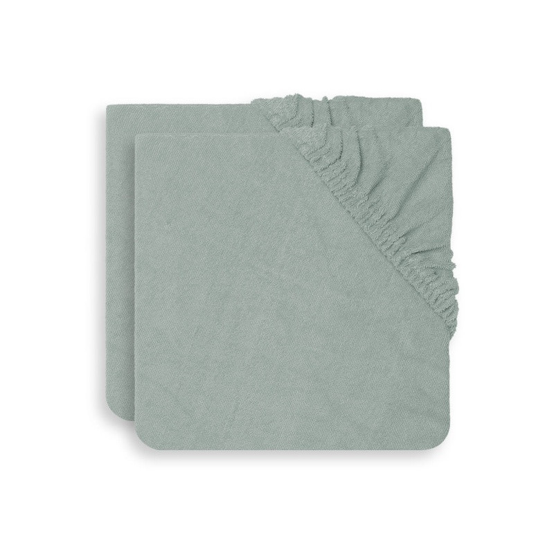Lot de 2 housses de matelas à langer JOLLEIN Ash green