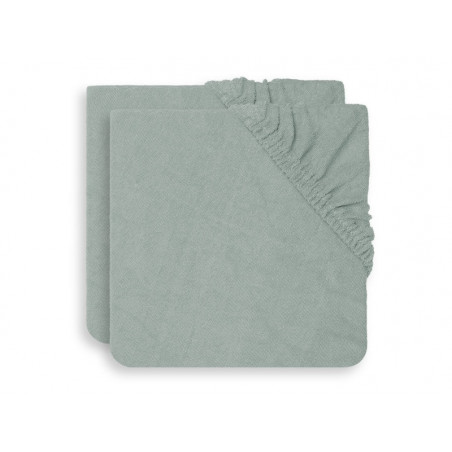 Lot de 2 housses de matelas à langer JOLLEIN Ash green