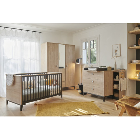 Lit 70x140 cm transformable GALIPETTE Marcel black