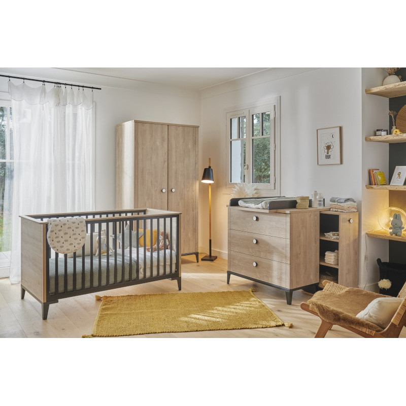 Lit 70x140 cm transformable GALIPETTE Marcel black