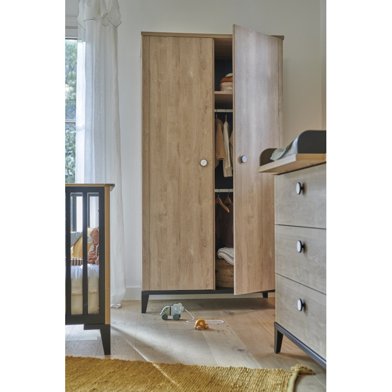 Armoire 2 portes GALIPETTE Marcel black