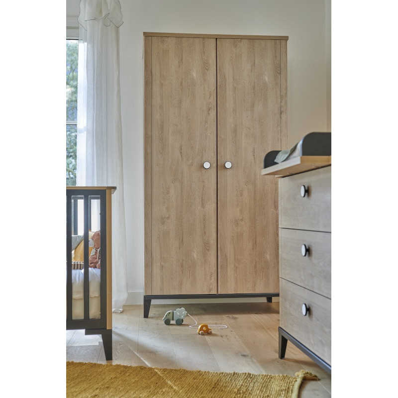 Armoire 2 portes GALIPETTE Marcel black