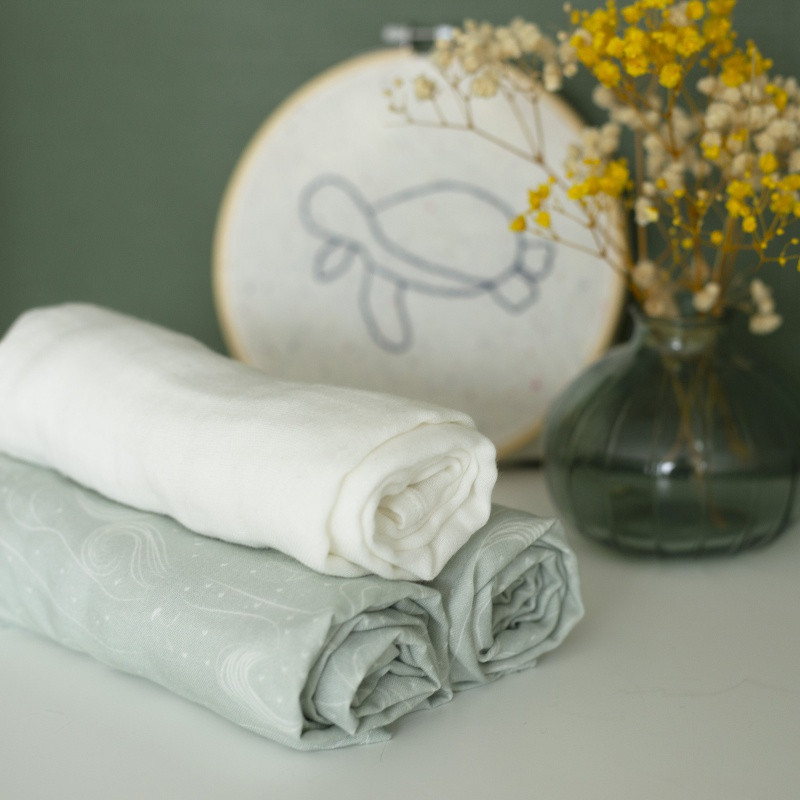 Lot de 3 langes 70x70 TROIS KILOS SEPT Au large de nova