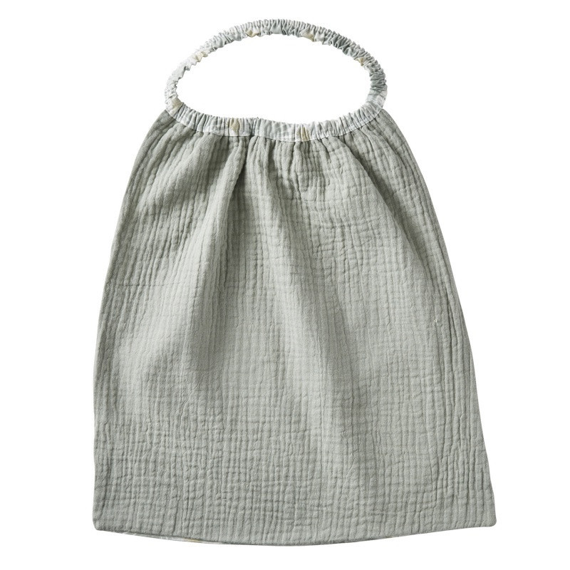 Serviette élastiquée gaze & popeline BB&CO Vert de gris