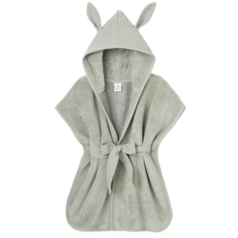 Peignoir bambou 2/4 ans BB&CO Vert de gris