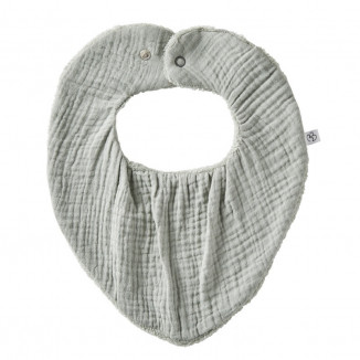 Bavoir bandana bambou/gaze BB&CO Vert de gris