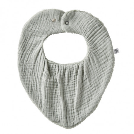 Bavoir bandana bambou/gaze BB&CO Vert de gris