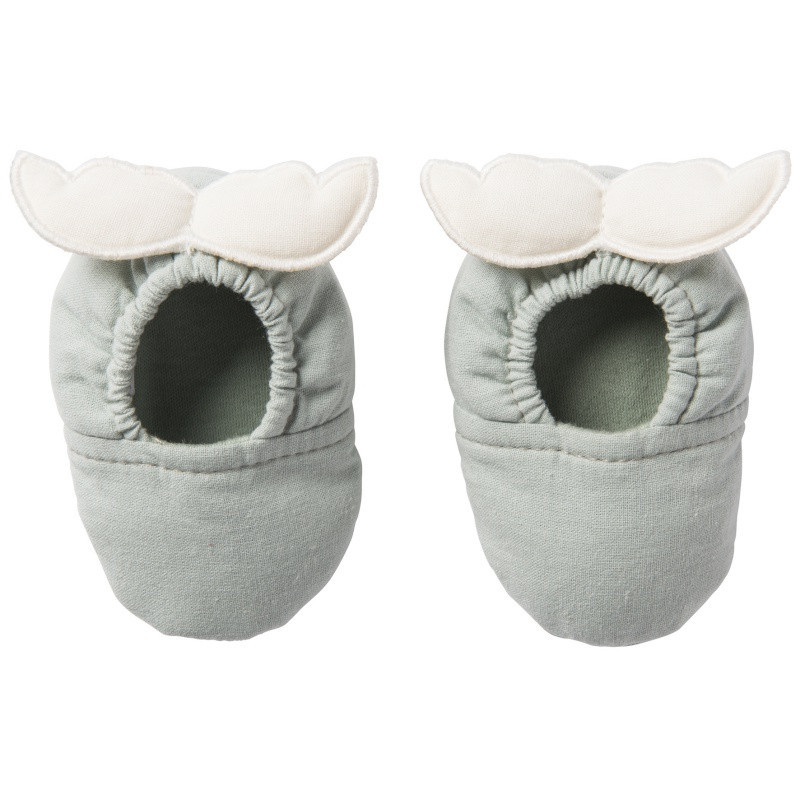 Chaussons 0/6 m ailes d'ange BB&CO Vert de gris