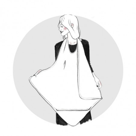 Sortie de bain tablier en bambou BB&CO Vert de gris