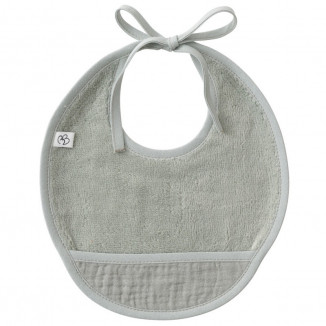 Bavoir bi-matiere BB&CO Vert de gris