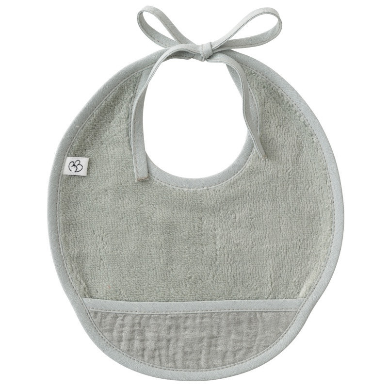 Bavoir bi-matiere BB&CO Vert de gris