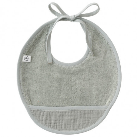 Bavoir bi-matiere BB&CO Vert de gris