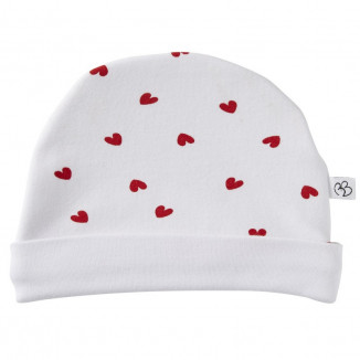 Bonnet doublé 12m Cœurs BB&CO Ma petite layette