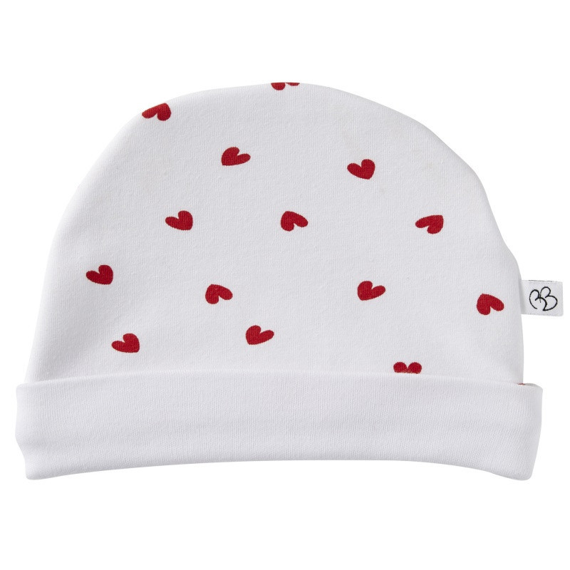 Bonnet doublé 6m Cœurs BB&CO Ma petite layette