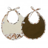 Lot de 2 bavoirs naissance BB&CO Caramel Forest