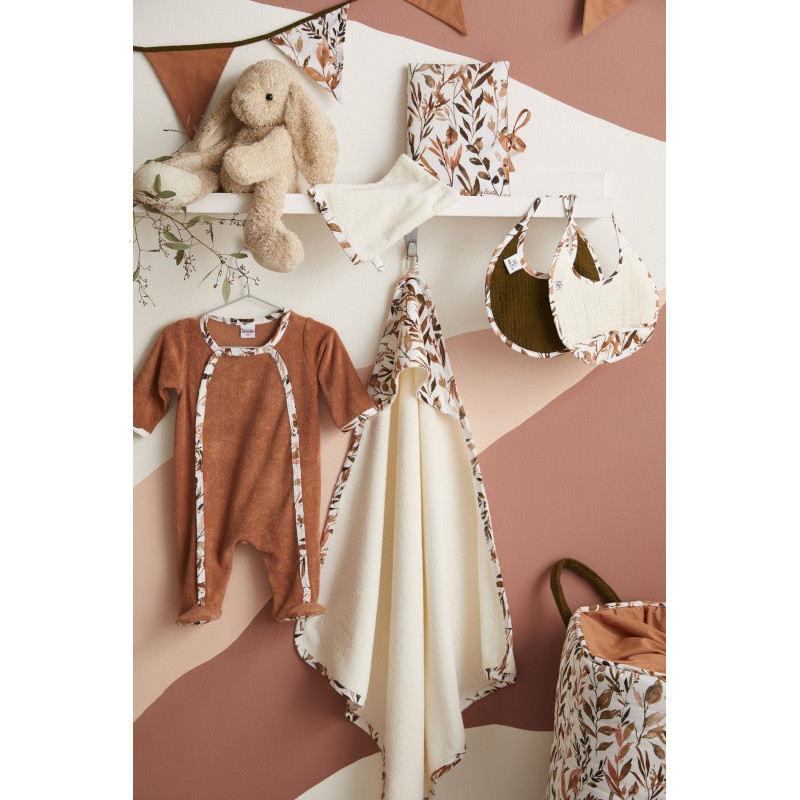 Lot de 2 bavoirs naissance BB&CO Caramel Forest