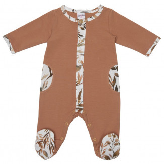 Pyjama léger en jersey de coton 3mois BB&CO Caramel Forest