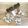 Lot de 5 lingettes lavables + pochette BB&CO Caramel Forest